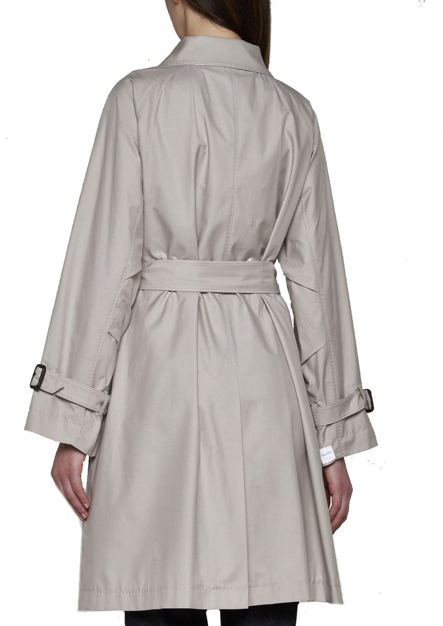 Max Mara The Cube Blend Cotton Trench Coat Beige