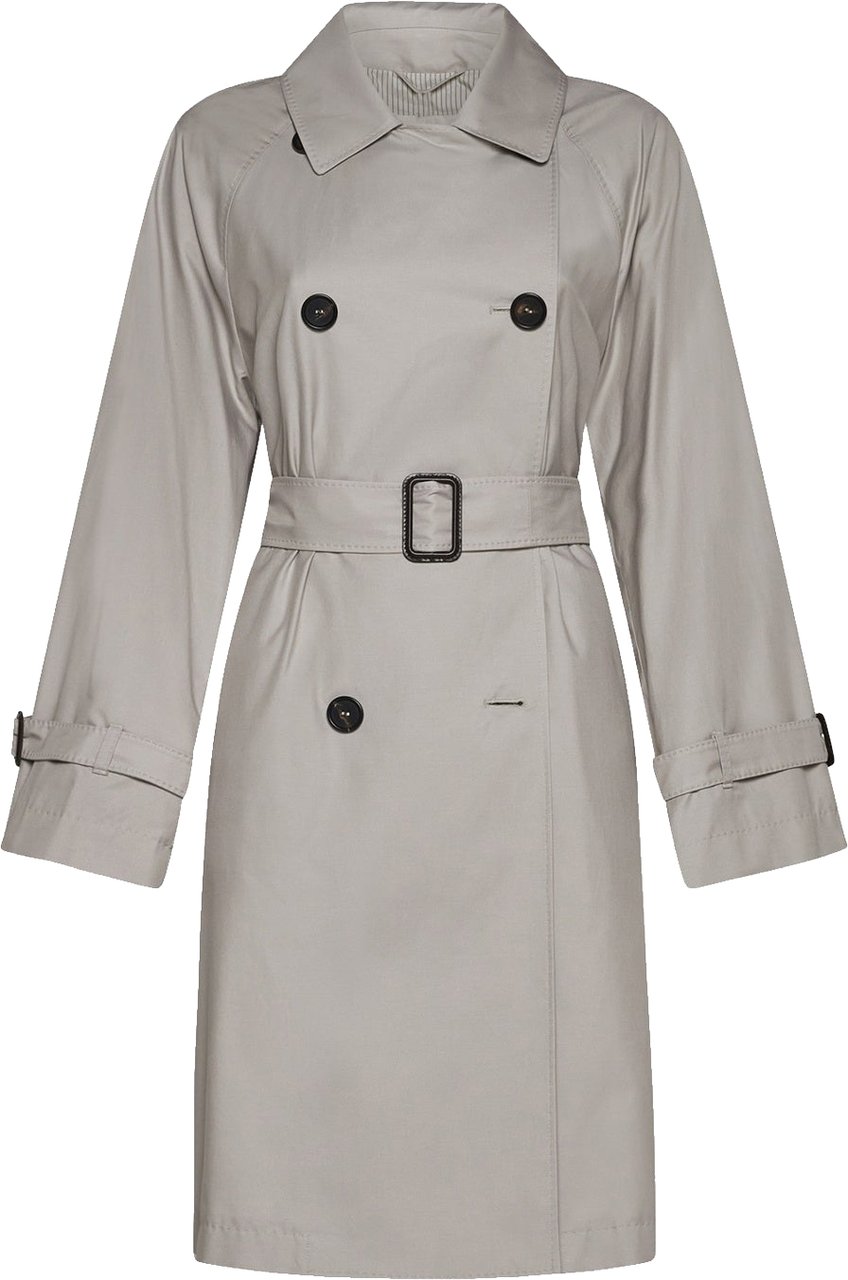 Max Mara The Cube Blend Cotton Trench Coat Beige