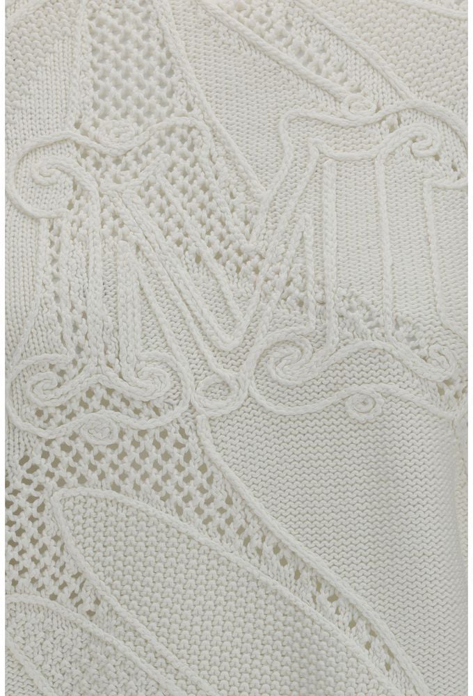 Max Mara Max Mara White Cotton Sweatshirt Wit