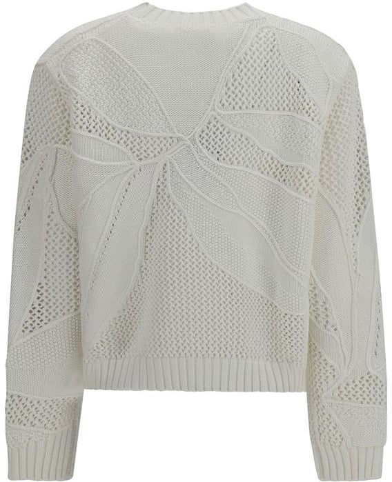 Max Mara Max Mara White Cotton Sweatshirt Wit