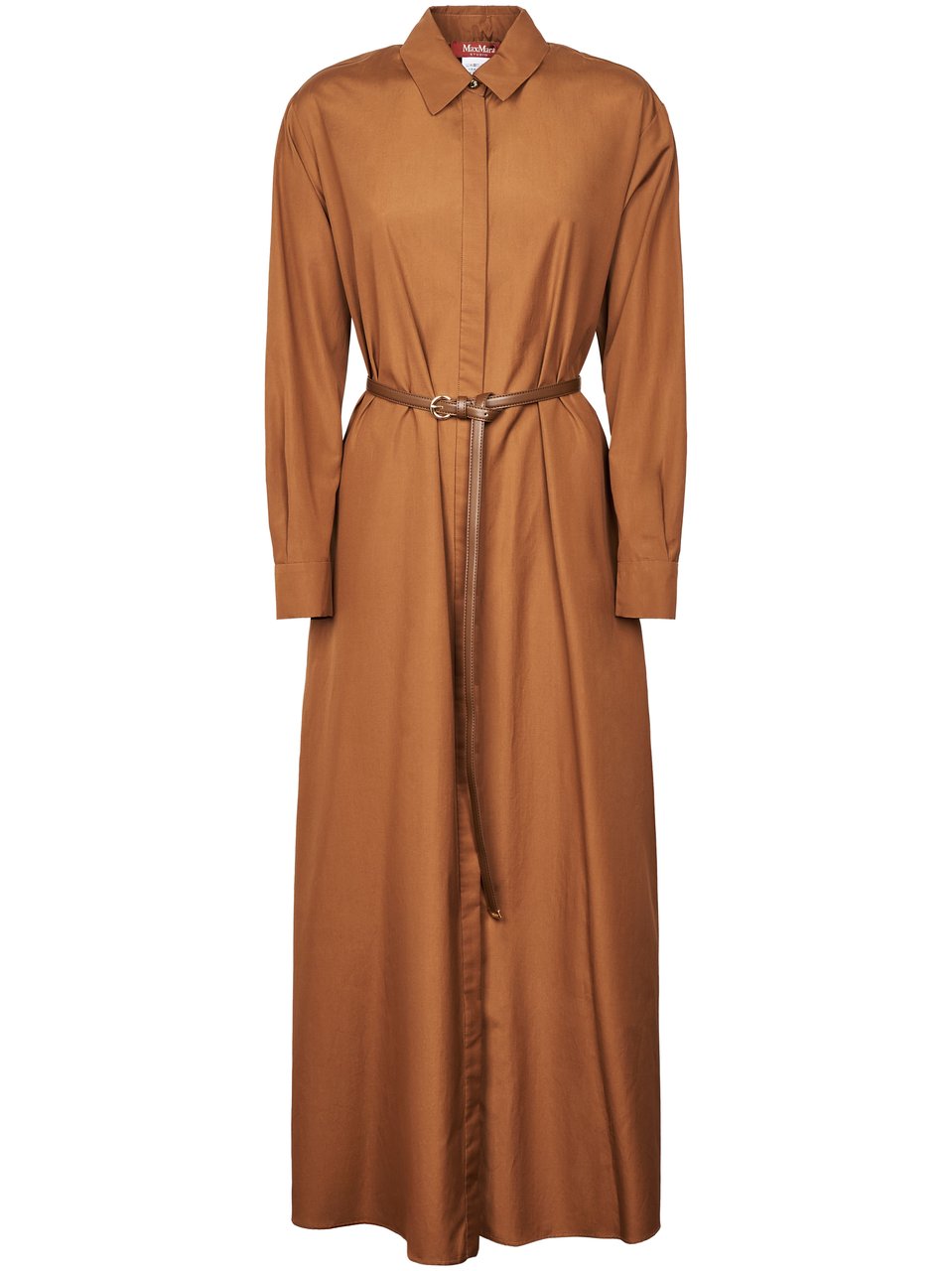 Max Mara Midi Dress with Classic Collar Bruin