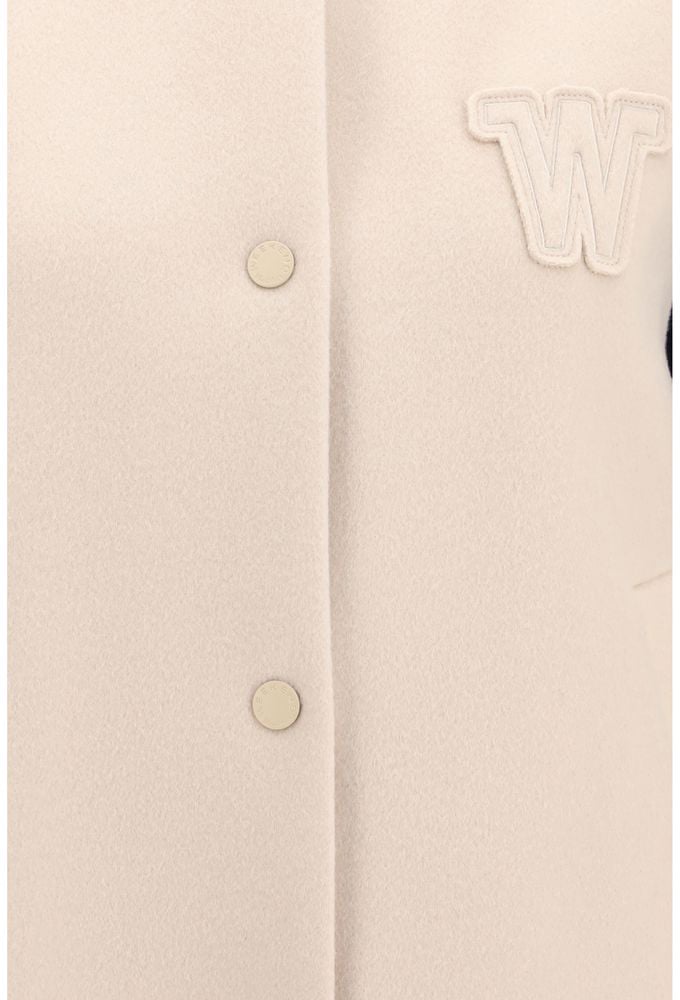 Max Mara Blue Wool Oves Aries Bomber Blauw
