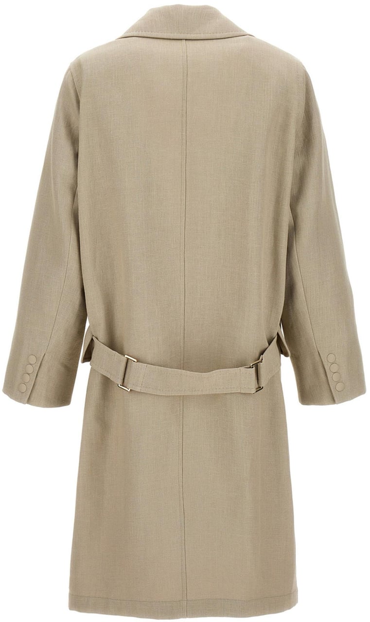 Max Mara Beige Linen Coat Beige