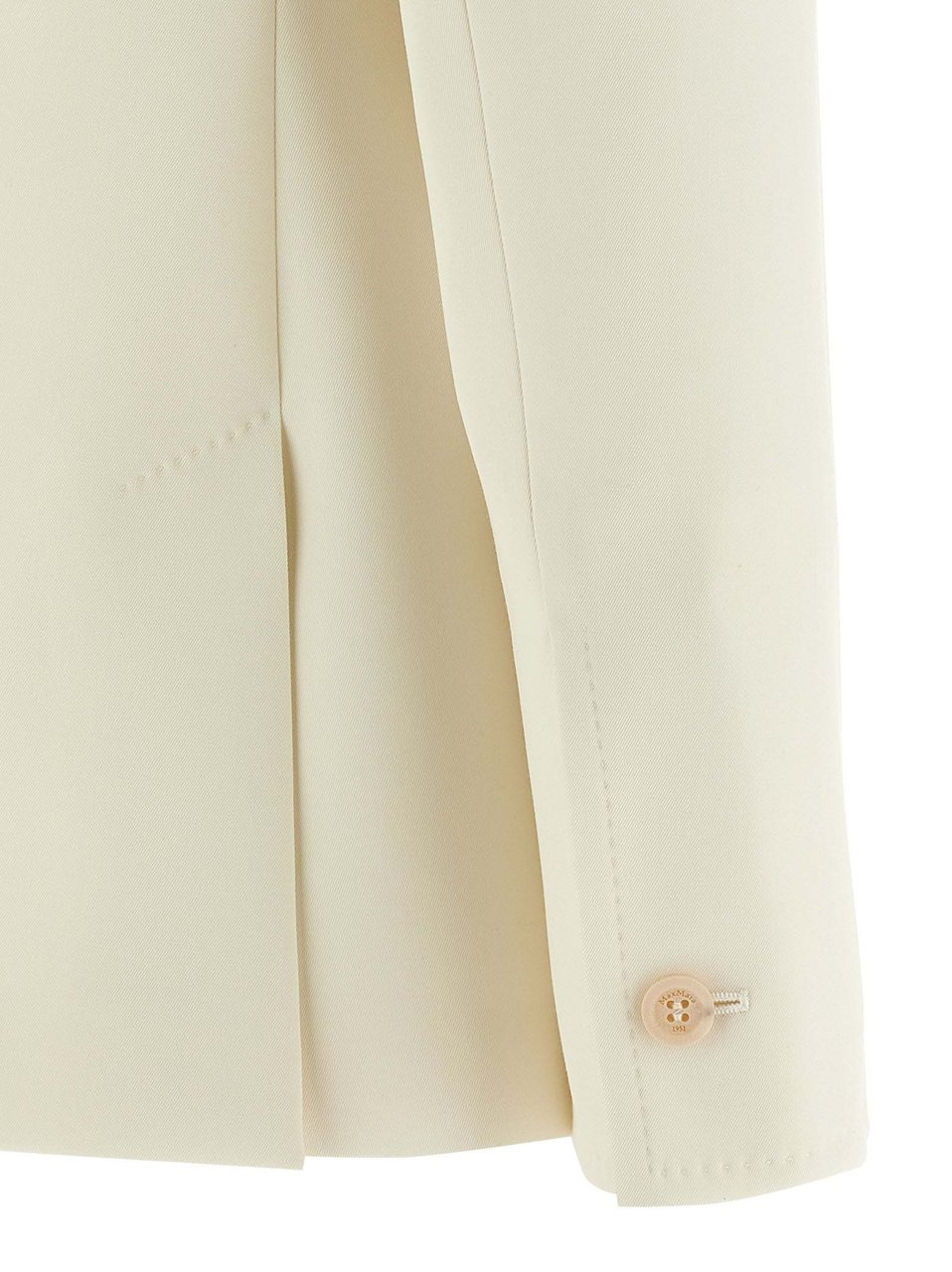 Max Mara White Virgin Wool Blazer Wit