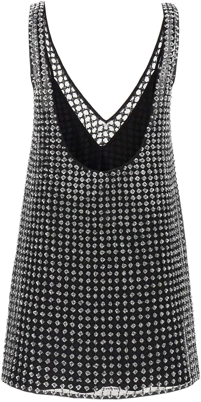 Max Mara Black Silk Short Dress Zwart