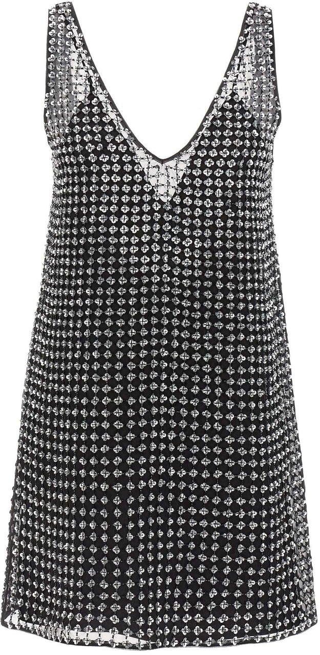 Max Mara Black Silk Short Dress Zwart