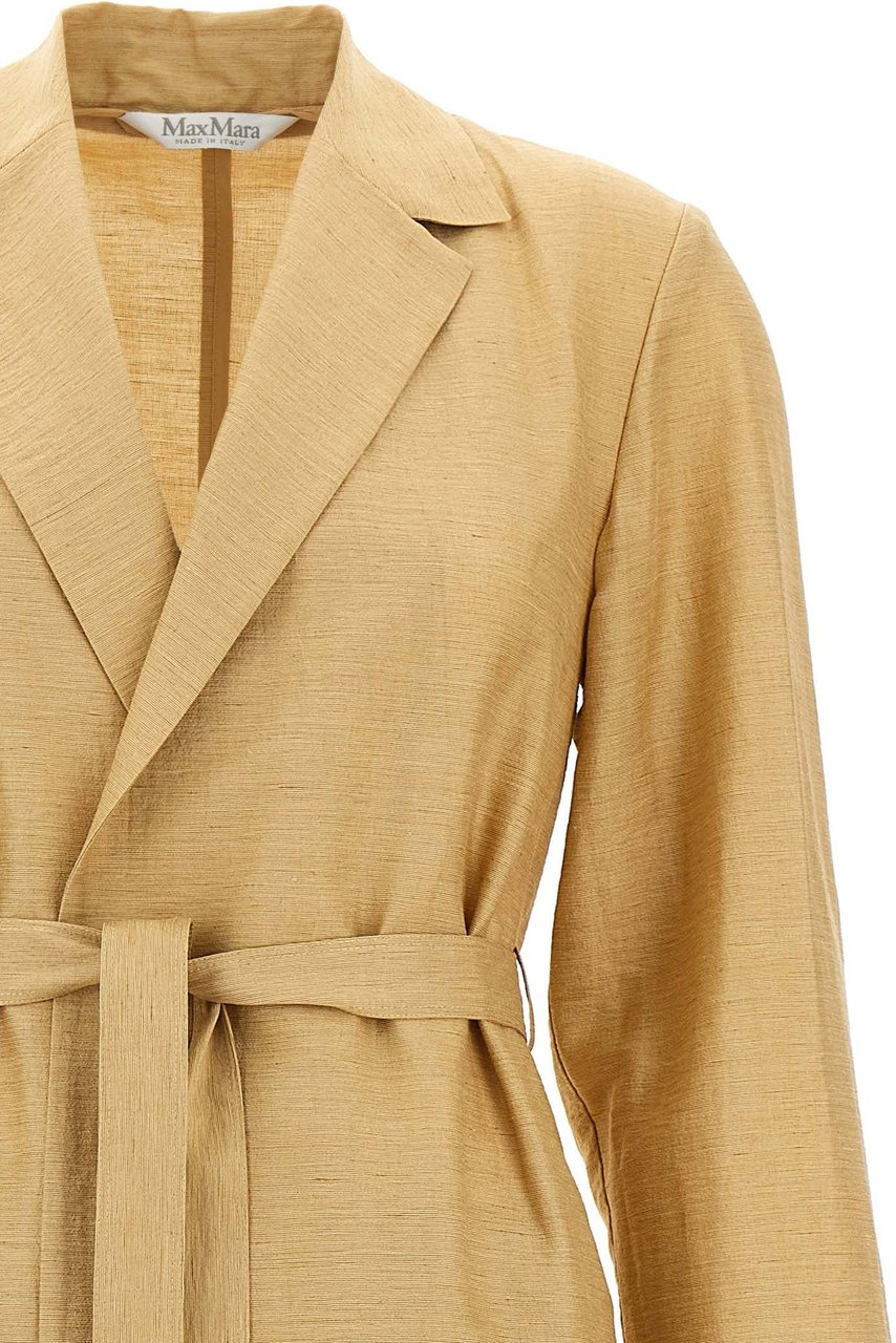 Max Mara Beige Fluorofiber Coat Beige