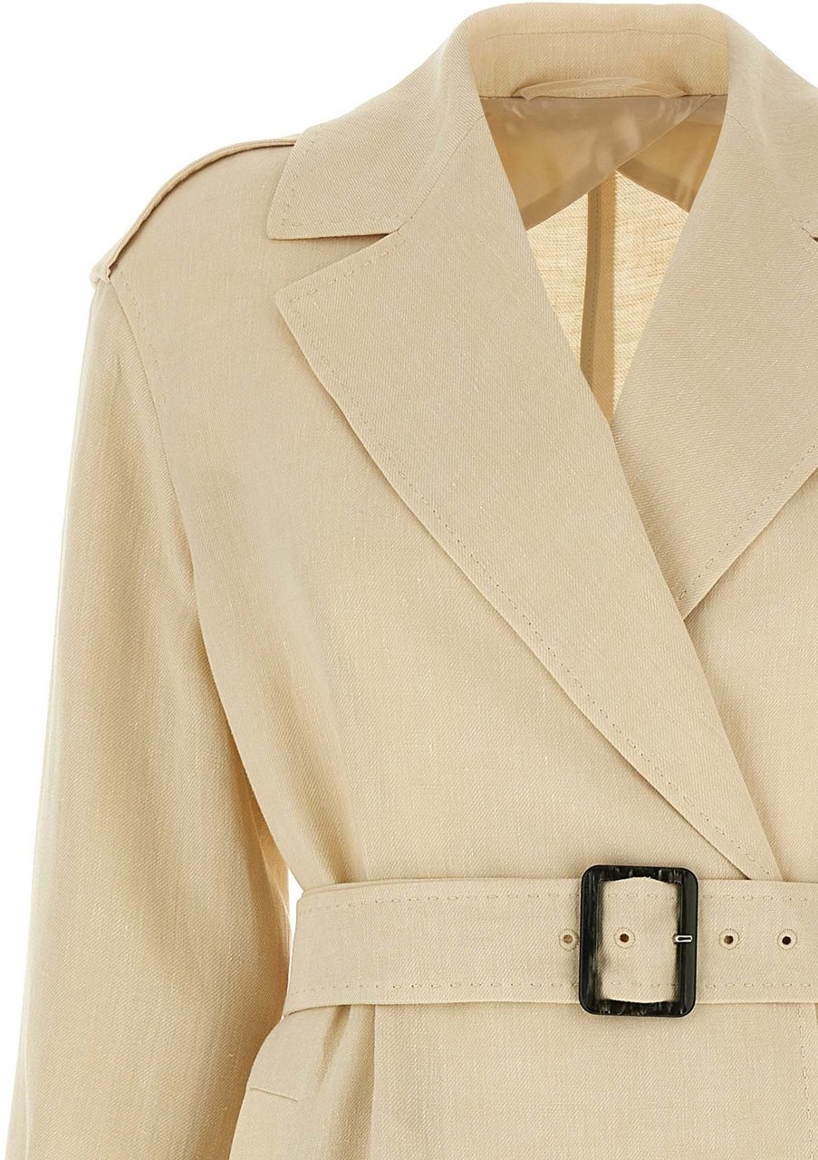 Max Mara Beige Flax Coat Beige