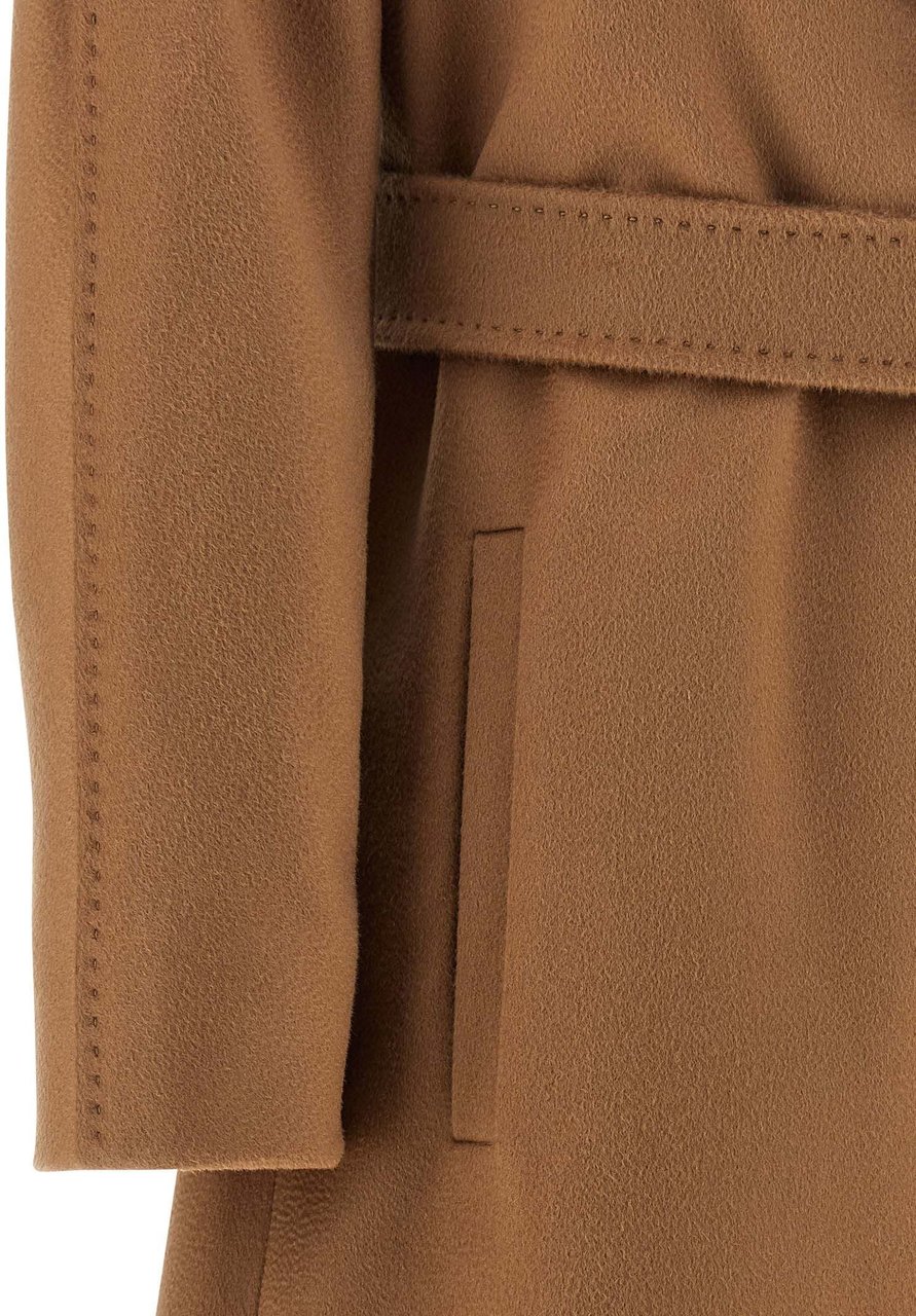 Max Mara Brown Virgin Wool Coat Bruin