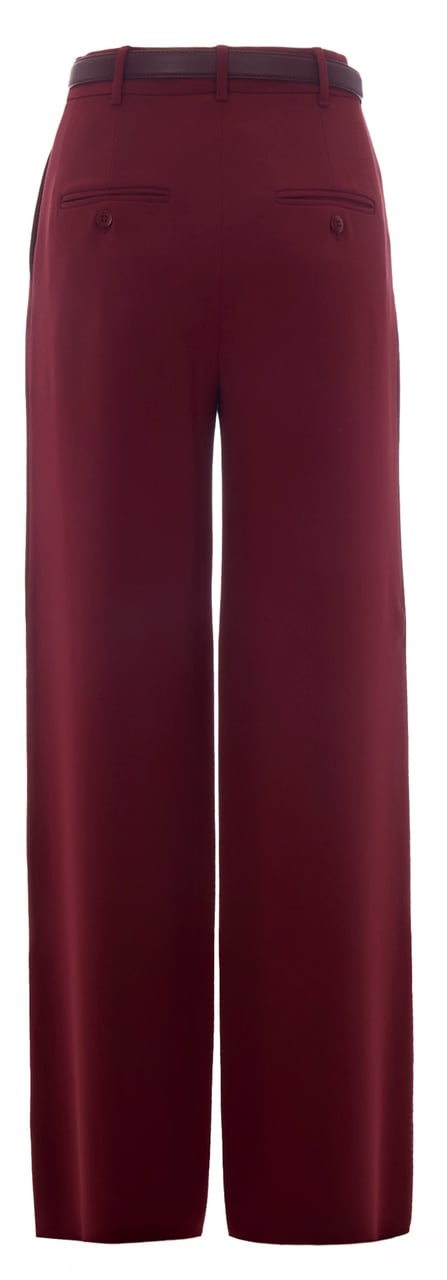 Max Mara Trousers Rubino Maroon