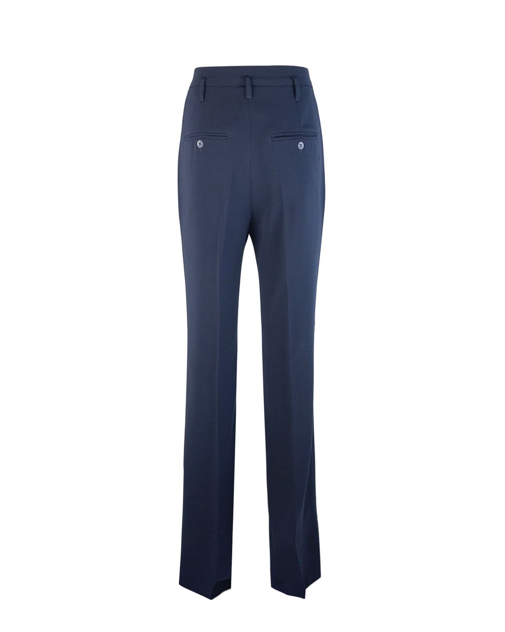 Max Mara Flared Cady Pants With Pressed Crease And Tailored Detailing Blauw