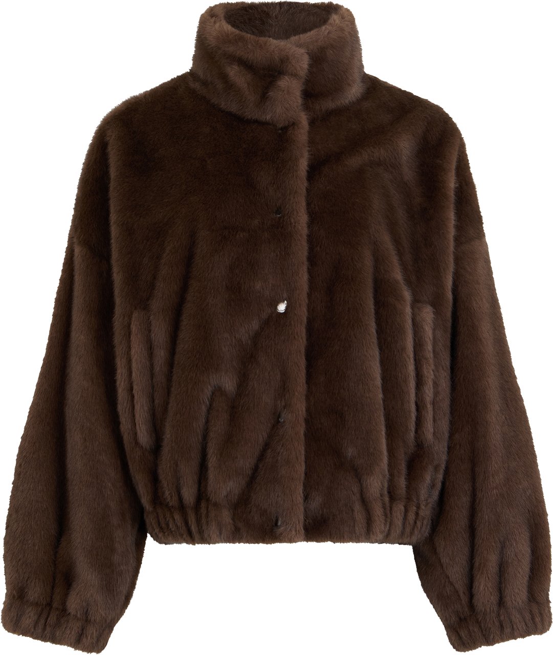 Max Mara Short jacket in faux fur Bruin