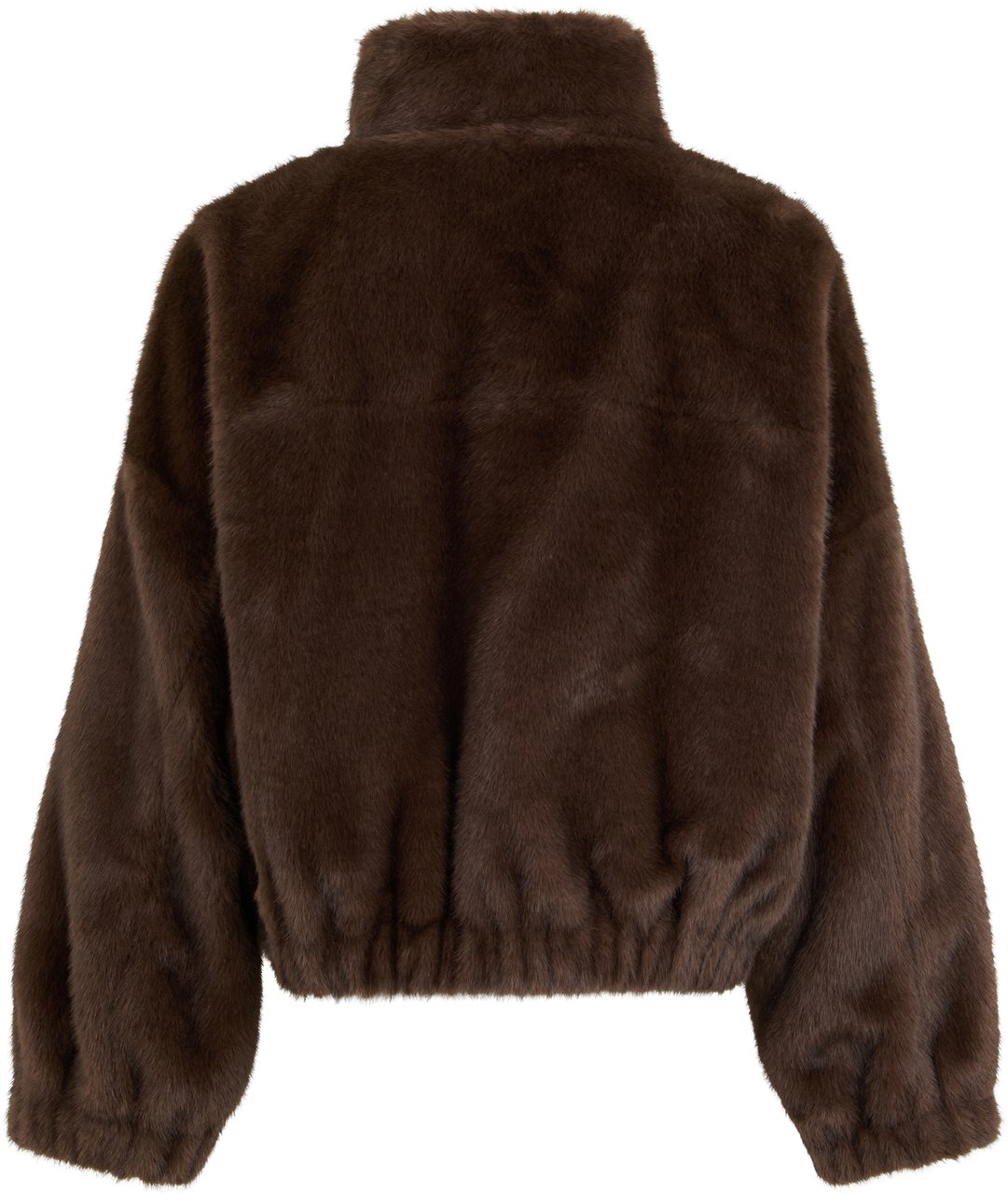 Max Mara Short jacket in faux fur Bruin