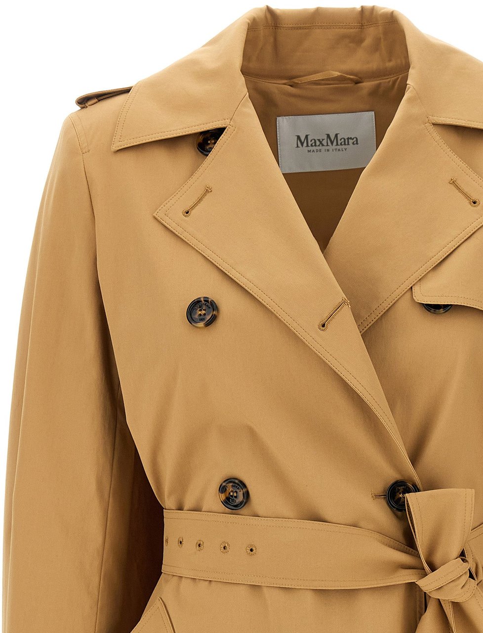 Max Mara Brown Cotton Coat Bruin