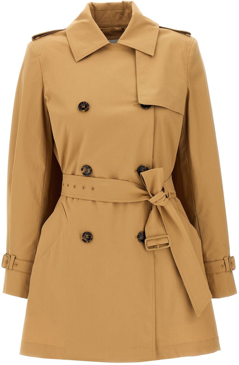 Max Mara Brown Cotton Coat Bruin