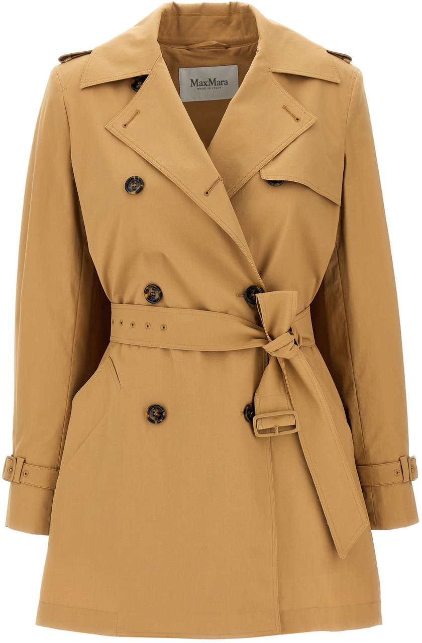 Max Mara Brown Cotton Coat Bruin