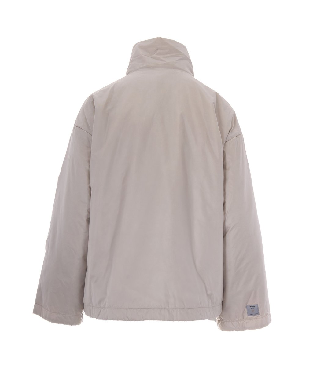 Max Mara Short Padded Jacket With Logo Ribbon Drawstring Roze