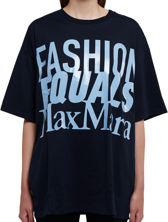Max Mara T-shirt oversize carlo Blauw