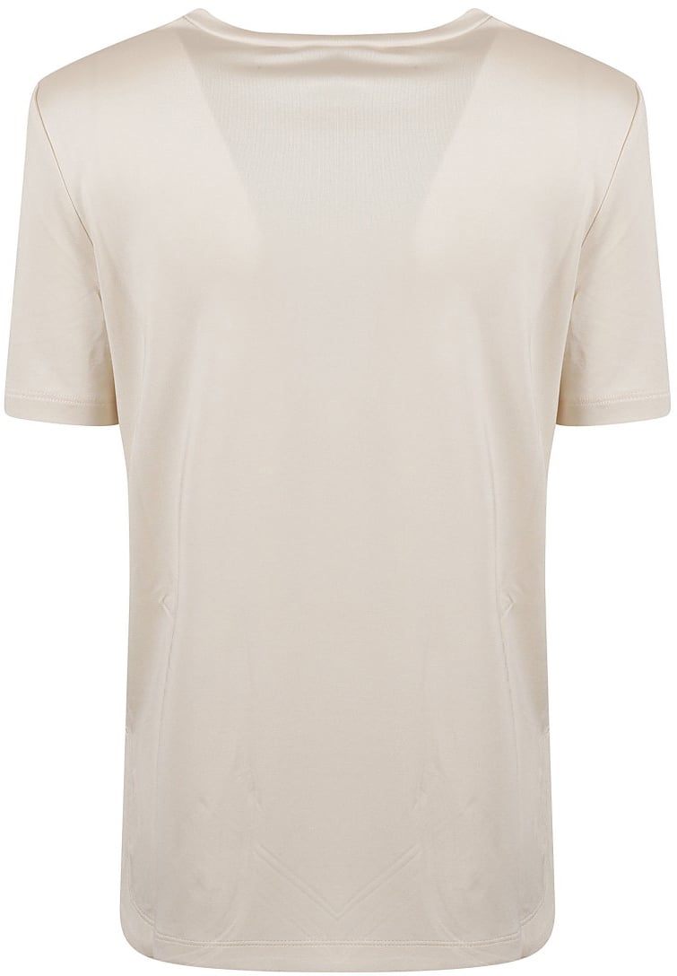 Max Mara Silk T-Shirt With Classic Crew Neckline Wit