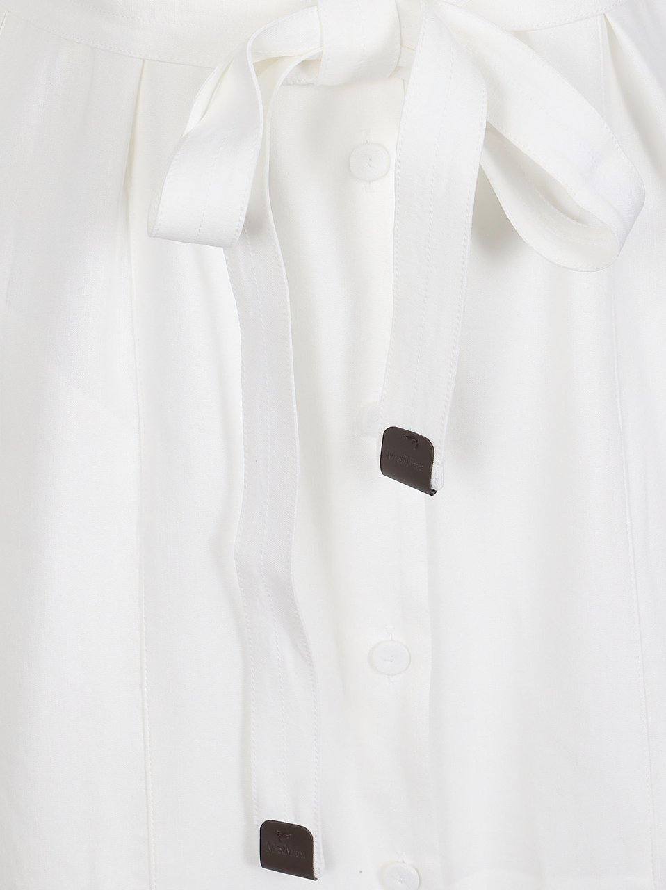 Max Mara Shirt Dress in Stretch Linen Blend with Waist Tie Wit