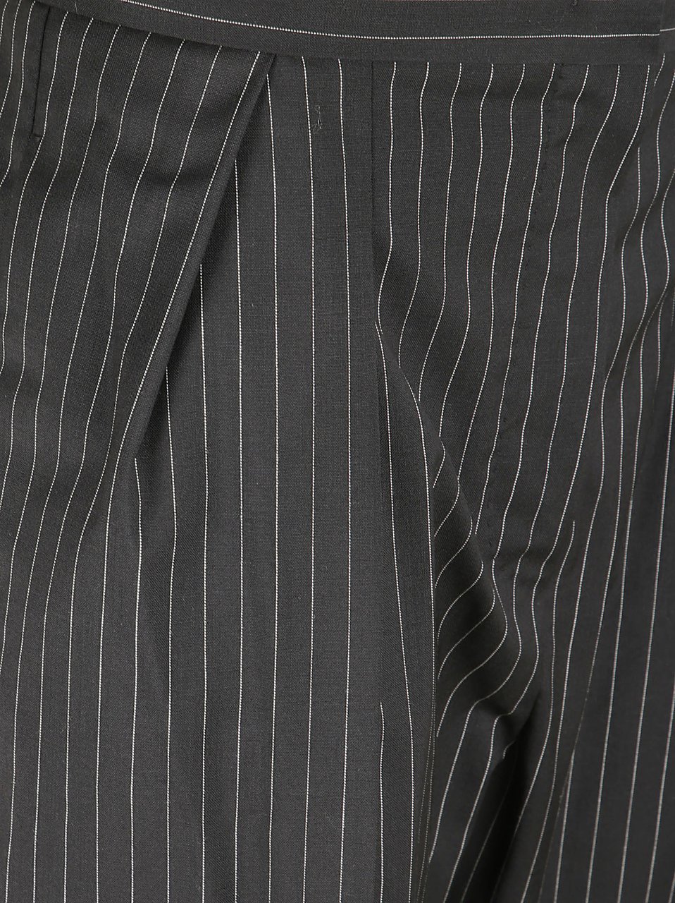 Max Mara Classic Straight-Leg Trousers With Vertical Pinstripes Zwart