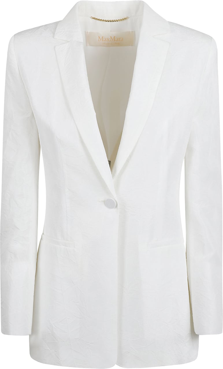 Max Mara Tailored White Jacket with Structured Silhouette Wit