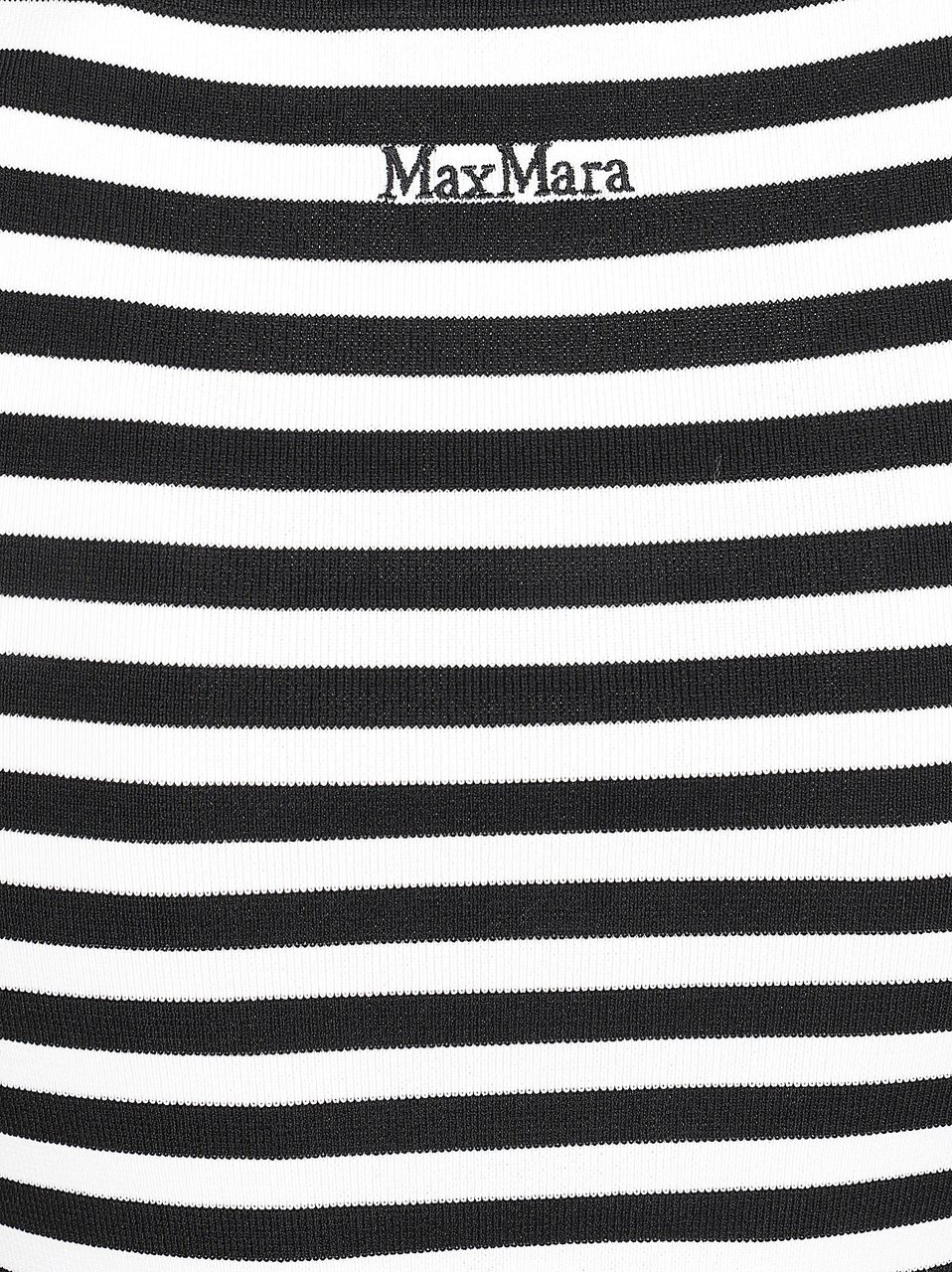 Max Mara Sleeveless Striped Top with Fitted Silhouette Zwart