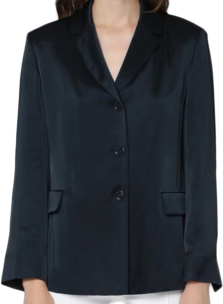 Max Mara Tailored Satin-Finish Jacket Zwart