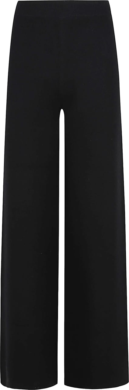 Max Mara Wide-Leg Cropped Trousers With Clean Waistband Zwart