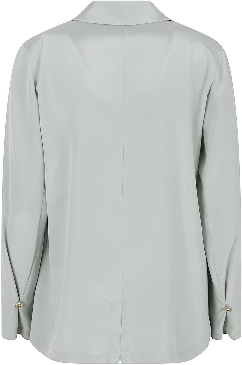 Max Mara Adjustable Volume Silk Crêpe De Chine Shirt Wit