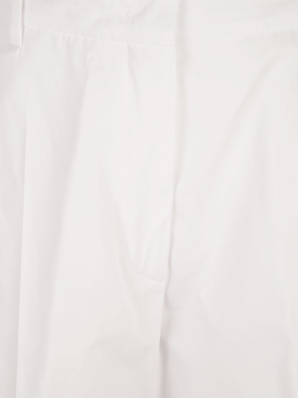 Max Mara Wide-Leg White Trousers with Design Wit
