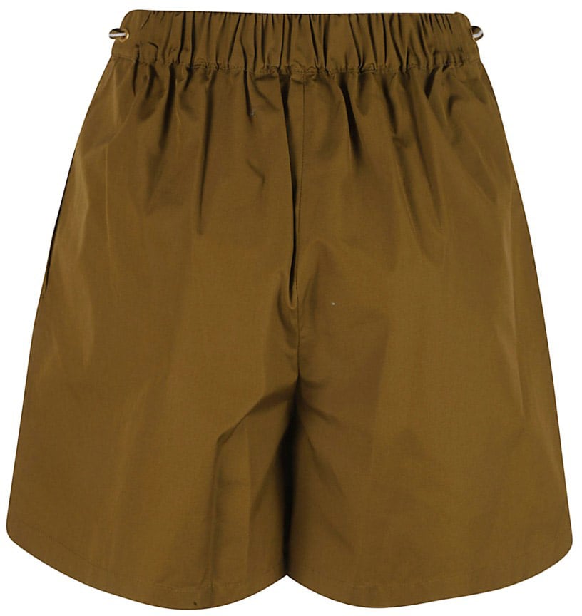 Max Mara Brown Cotton Shorts With Relaxed Fit Bruin
