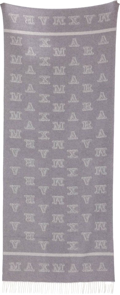 Max Mara Luxurious Cashmere Scarf In Versatile Grey Grijs