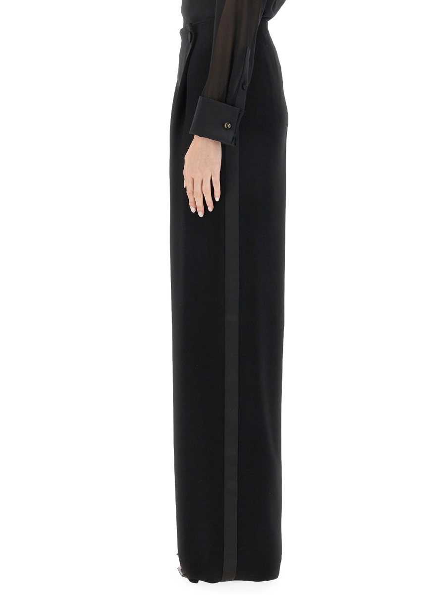 Max Mara Tailored Long Pants in Smooth Triacetate Blend Zwart