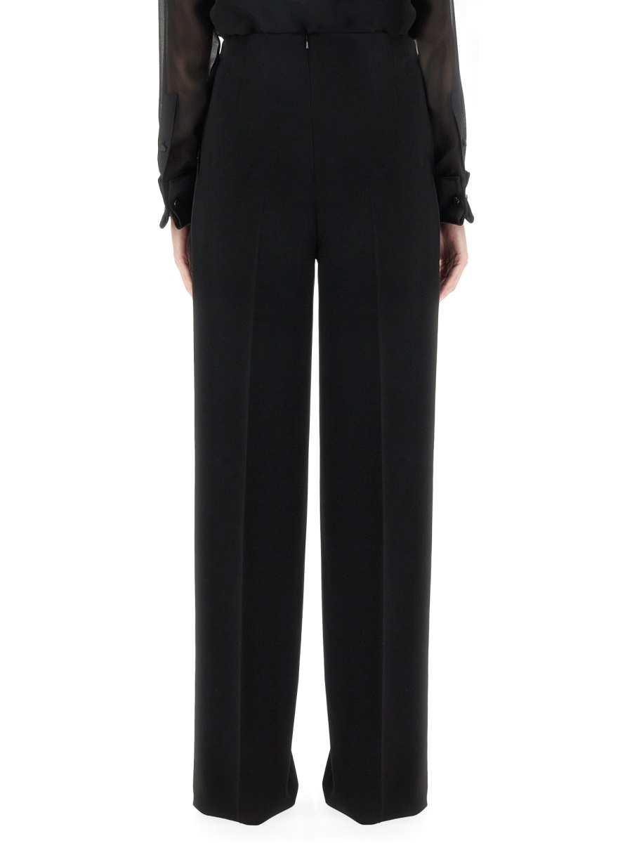 Max Mara Tailored Long Pants in Smooth Triacetate Blend Zwart