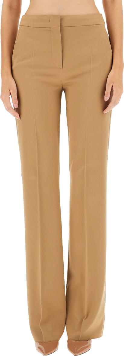 Max Mara Straight Leg Pants with Tailored Silhouette Neutraal