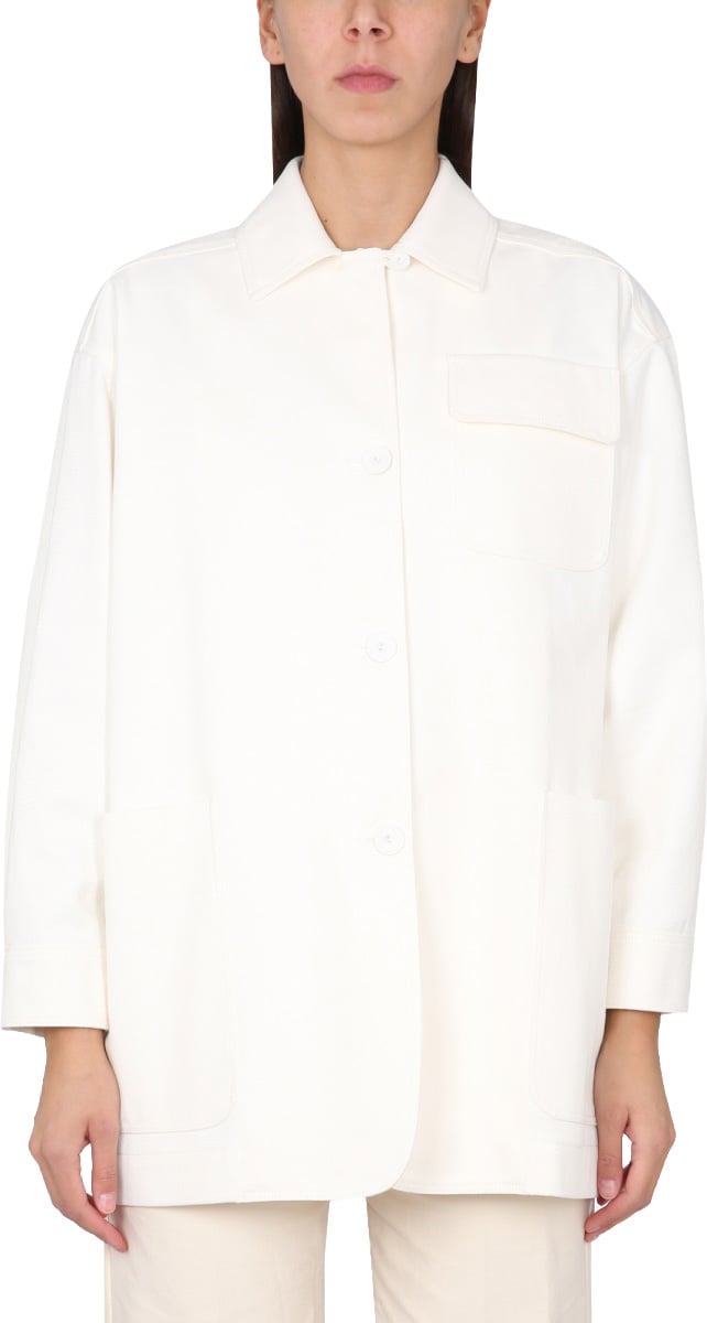 Max Mara Ragtime Jacket with Classic Collar and Button Closure Neutraal