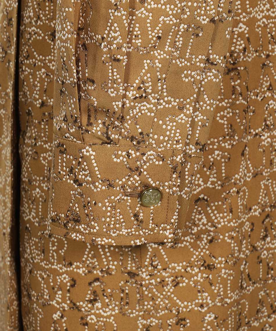 Max Mara Printed cotton dress Beige