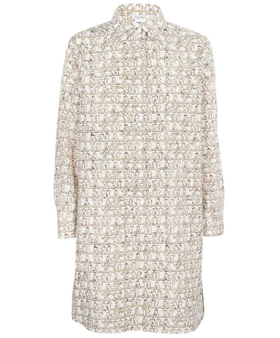 Max Mara Jacquard midi dress Neutraal