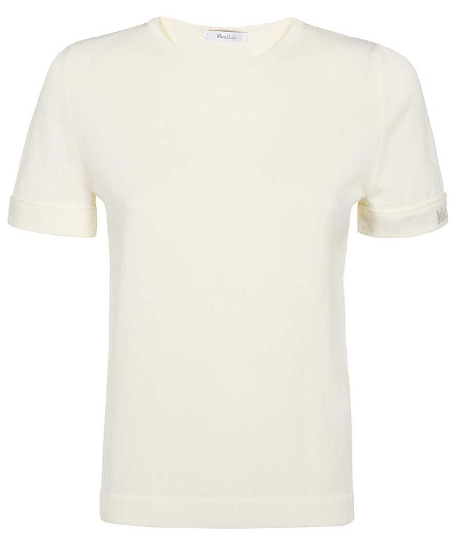 Max Mara Cotton knit T-shirt Neutraal