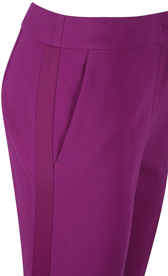 Max Mara Straight-Leg Tailored Trousers With Subtle Pleats Roze