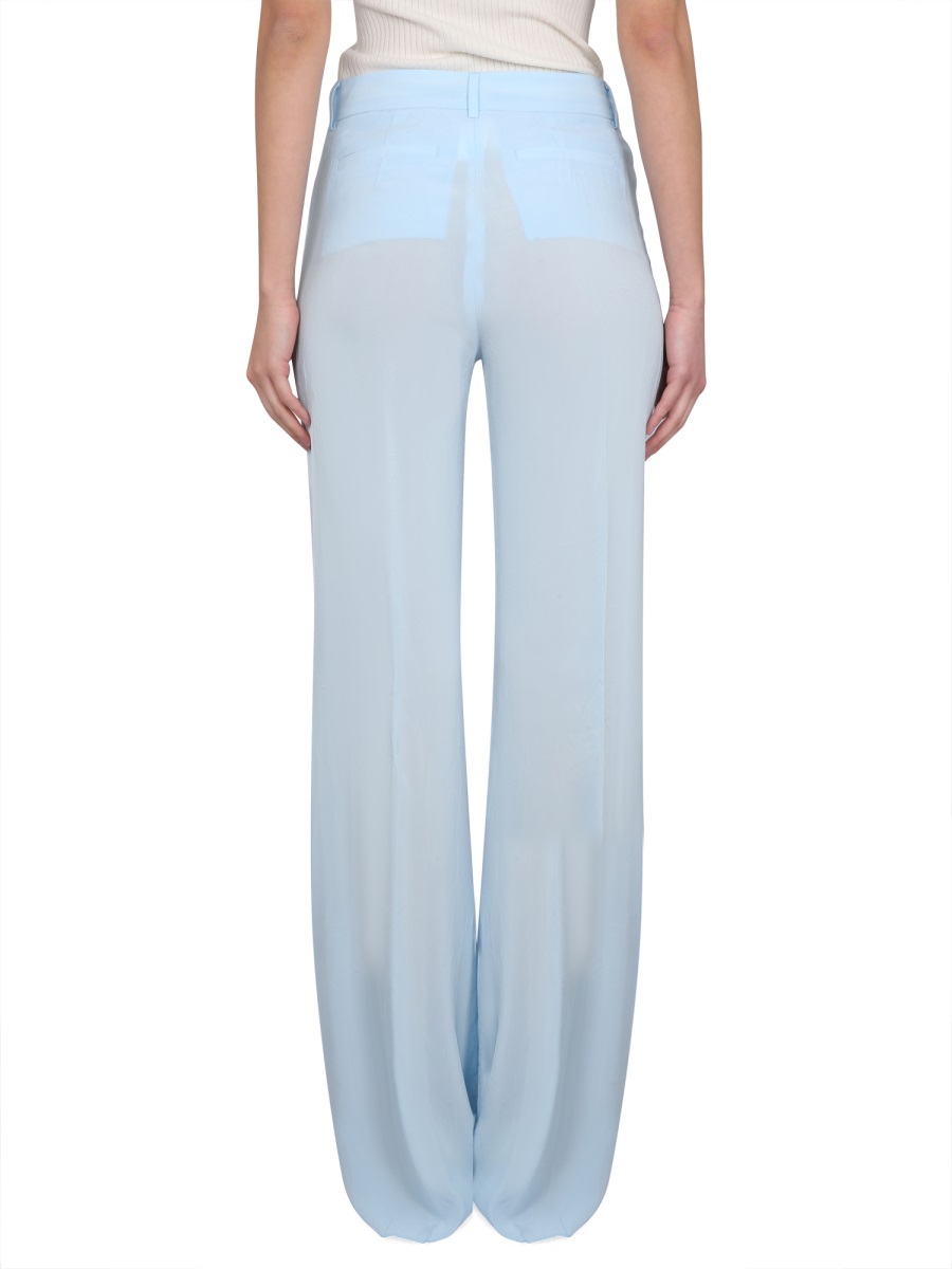 Max Mara Tailored Viscose Pants with Button Closure Blauw