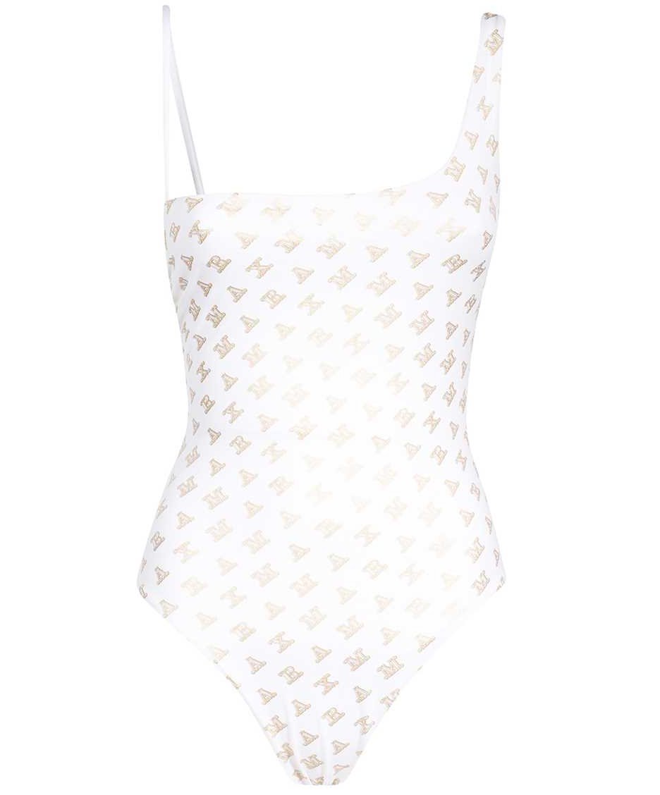 Max Mara One-piece swimsuit with logo Wit