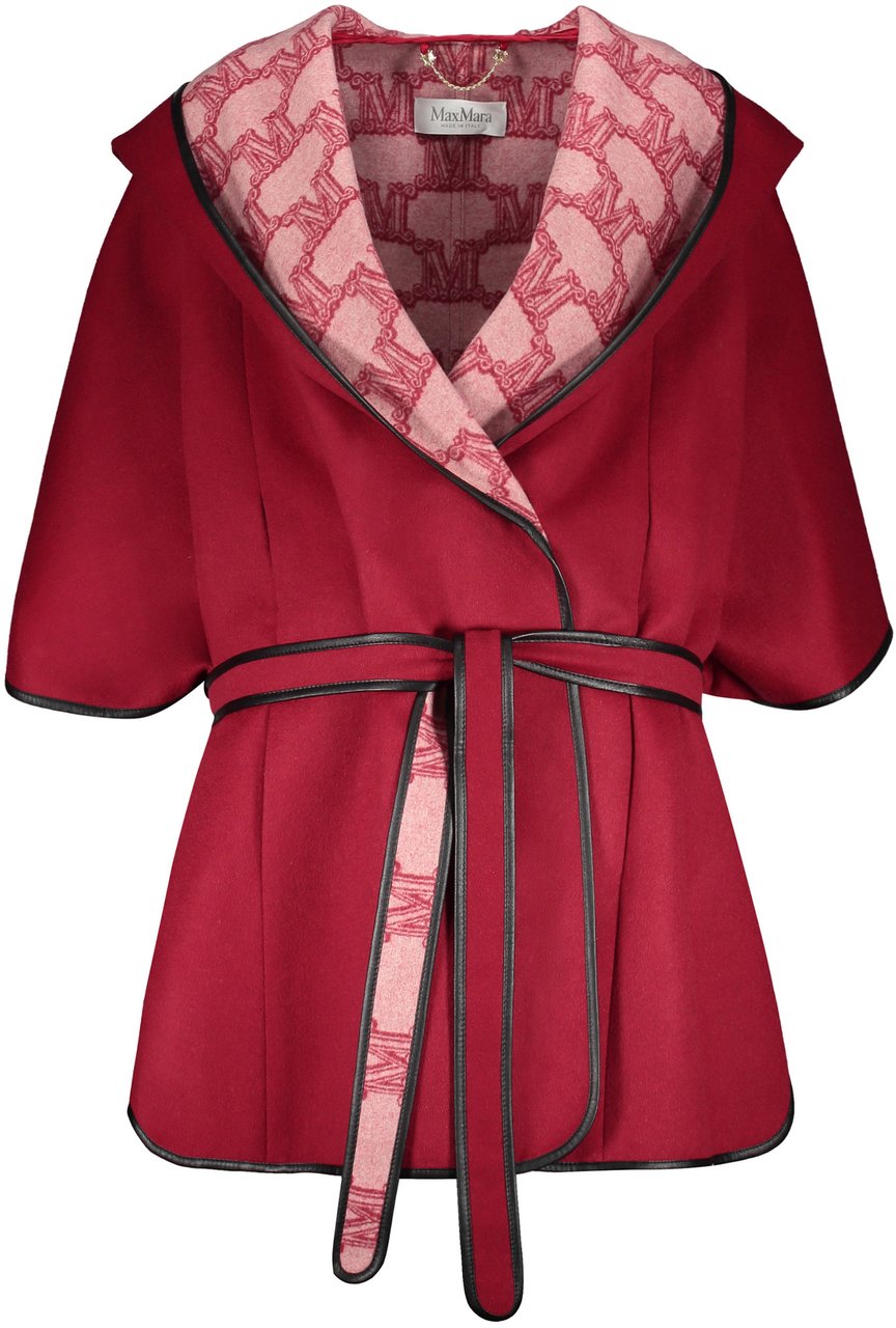 Max Mara Wool cape Rood