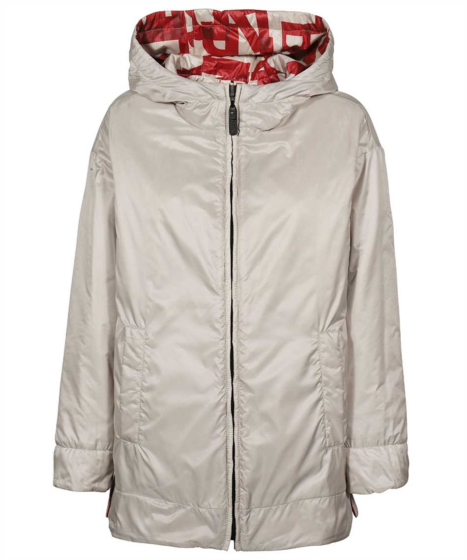 Max Mara Hooded down jacket Rood