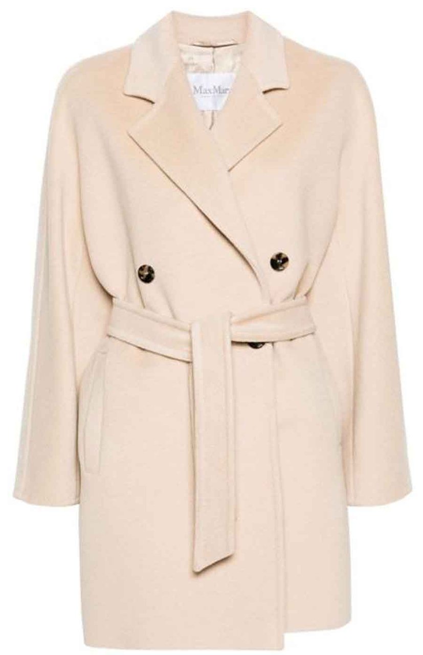 Max Mara Max Mara Pila Wool And Cashmere Coat Beige