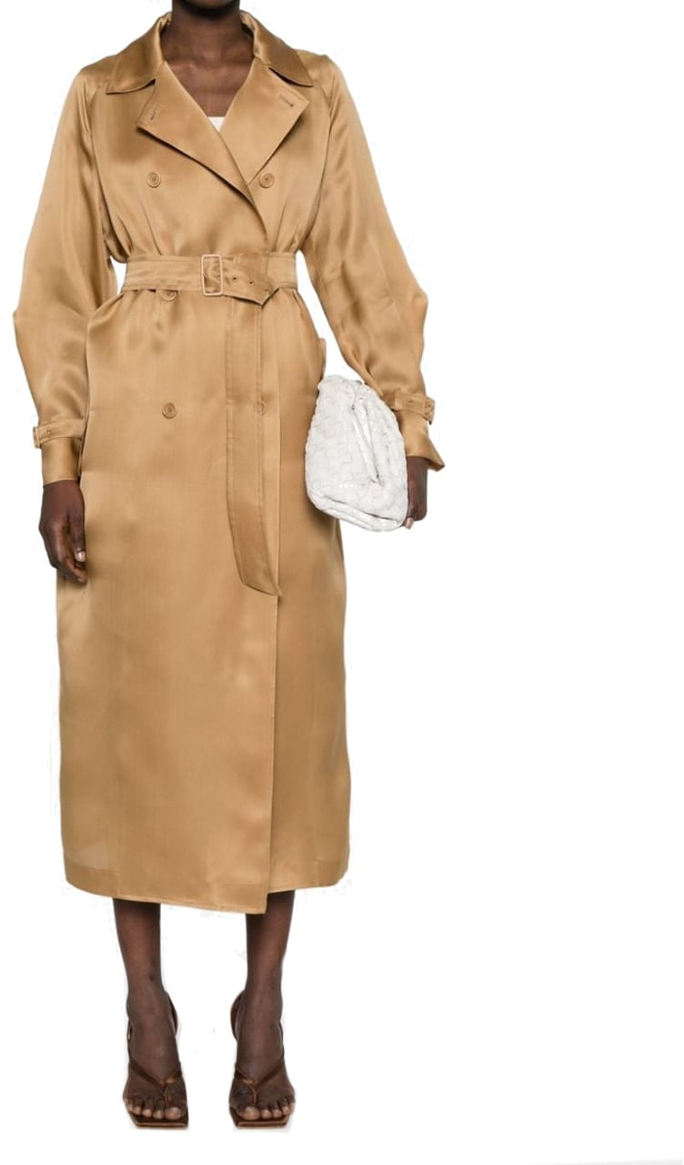Max Mara Max Mara Sfilata 'Sacco' Silk Trench Bruin