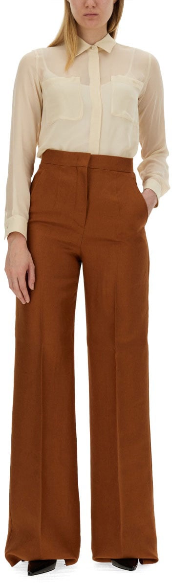 Max Mara "Summer Clam" Silk Shirt Neutraal