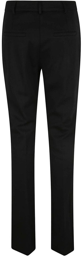 Max Mara Tailored Straight Leg Trousers With Clean Finish Zwart