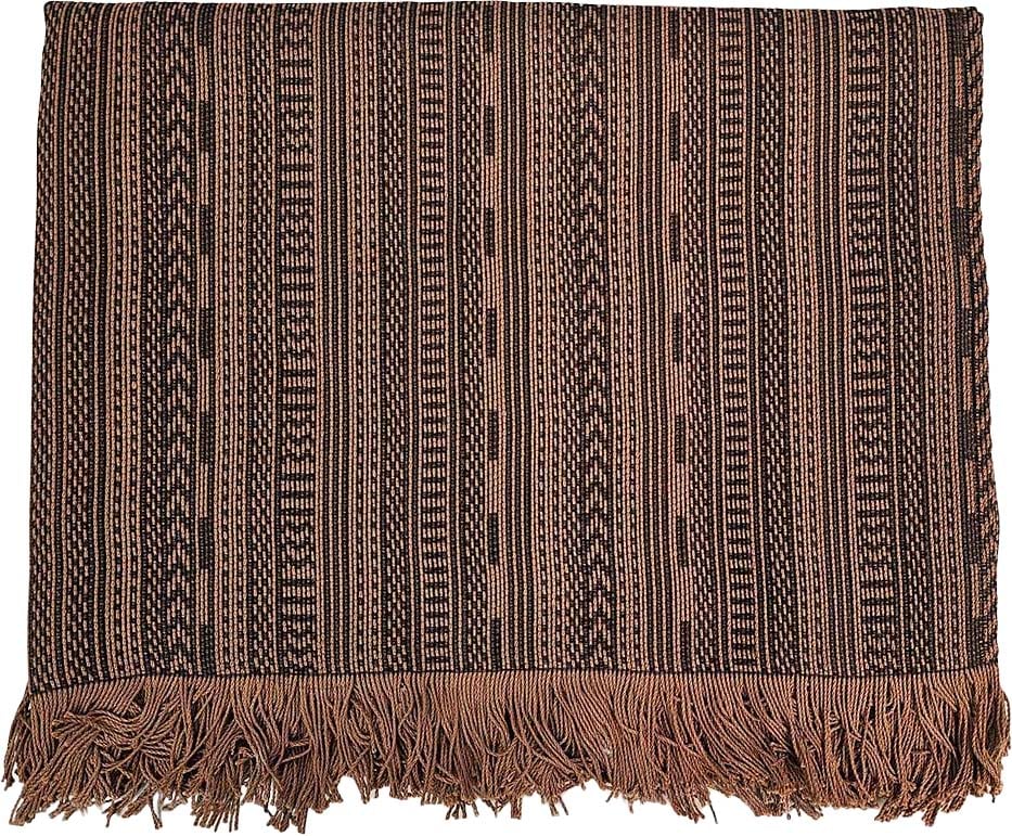 Max Mara Textured Pattern Scarf with Fringed Edge Grijs
